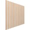 Ekena Millwork 48H x 1/4T Adjustable Wood Slat Wall Panel Kit w/ 3W Slats, Red Oak contains 15 Slats SWW60X48X0250RO - alternate 5